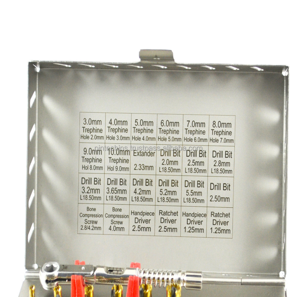Universal basic 25 Units dental implant kit tools and sterilization Surgical Instruments - Image 2