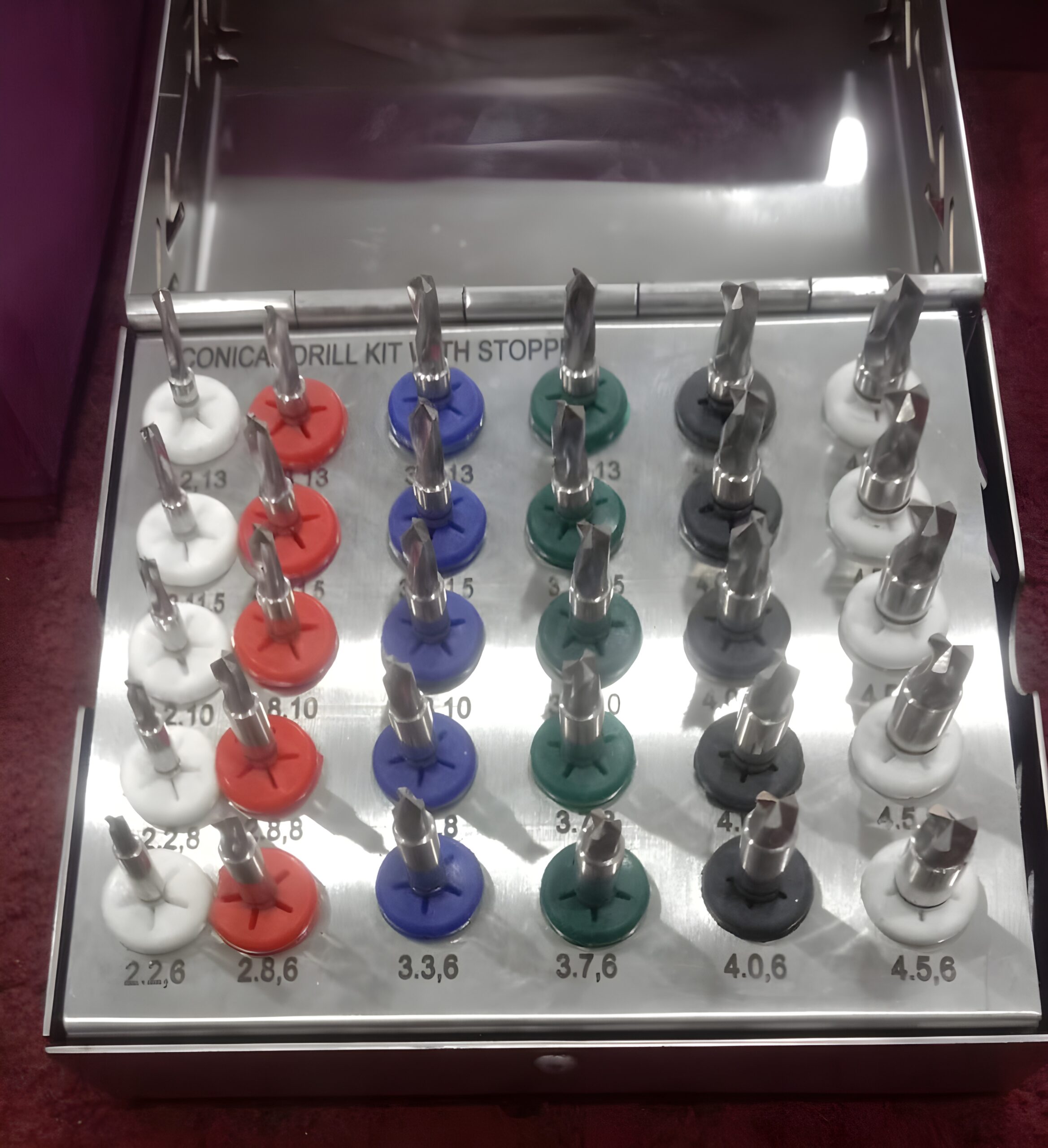 Dental Implant Conical Drill Kit, With Stopper 30Pieces Compatible With All Implant Systems. - Image 7