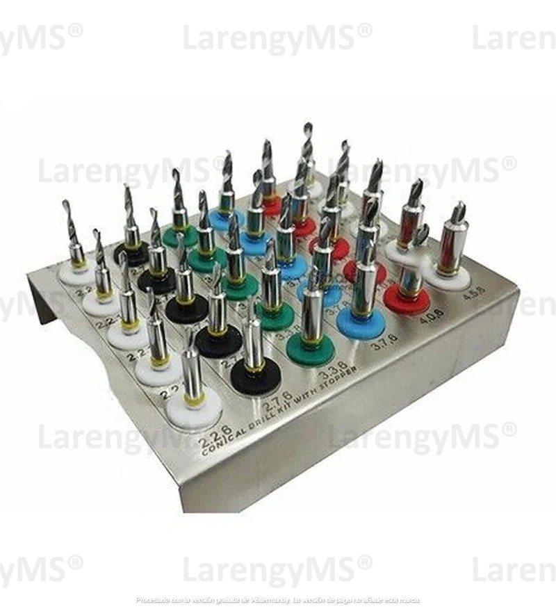 Dental Implant Conical Drill Kit, With Stopper 30Pieces Compatible With All Implant Systems. - Image 3