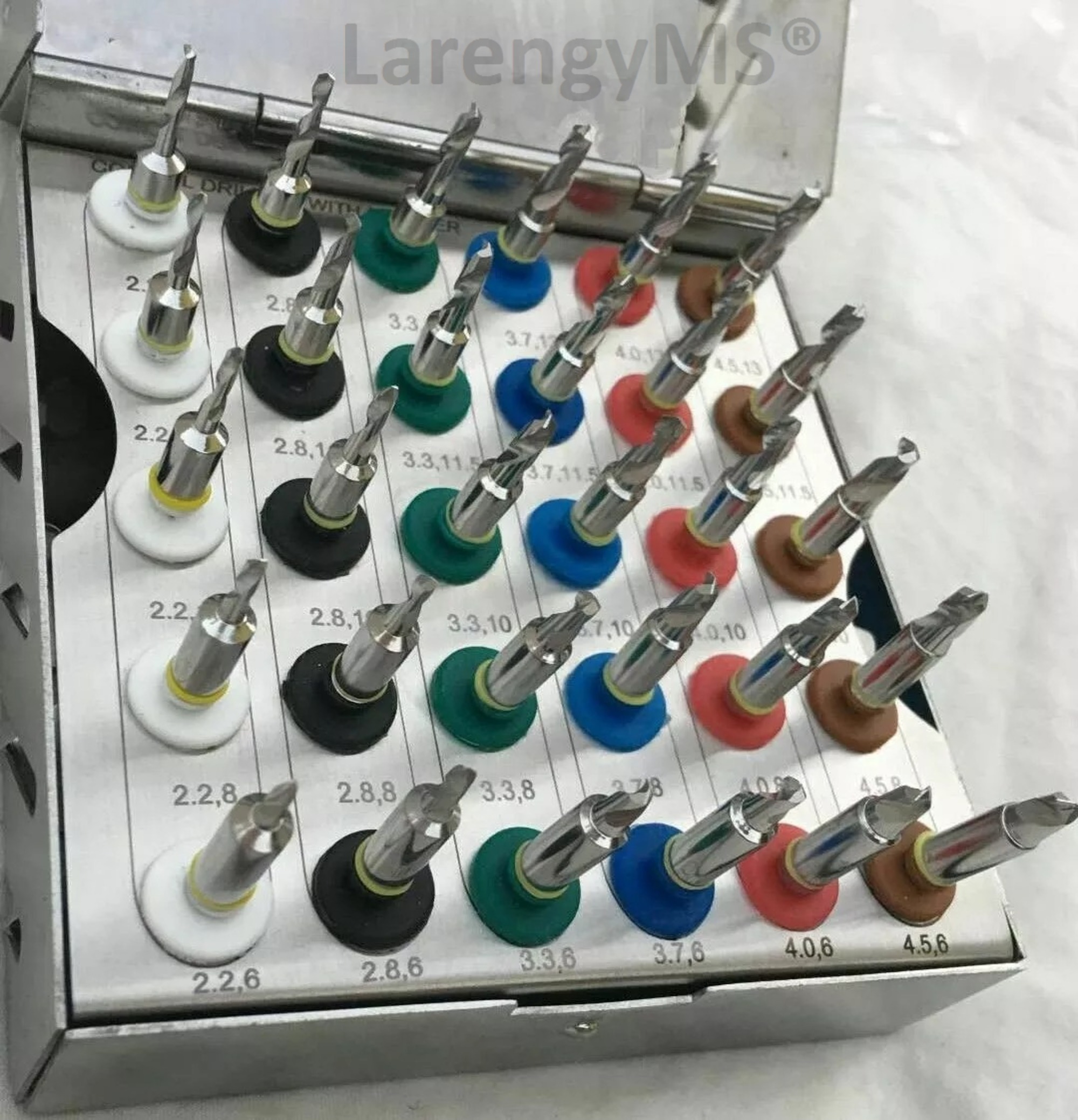 Dental Implant Conical Drill Kit, With Stopper 30Pieces Compatible With All Implant Systems.