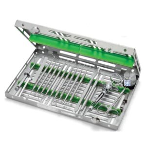 Dental Instruments Kit of 19 Pieces, Set Basic Oral Dental Surgery Kit in Stainless Steel German.