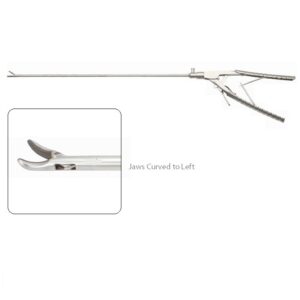 MÜNCHEN STEEL®LAPAROSCOPIC NEEDLE HOLDER, AXIAL TYPE, CURVED