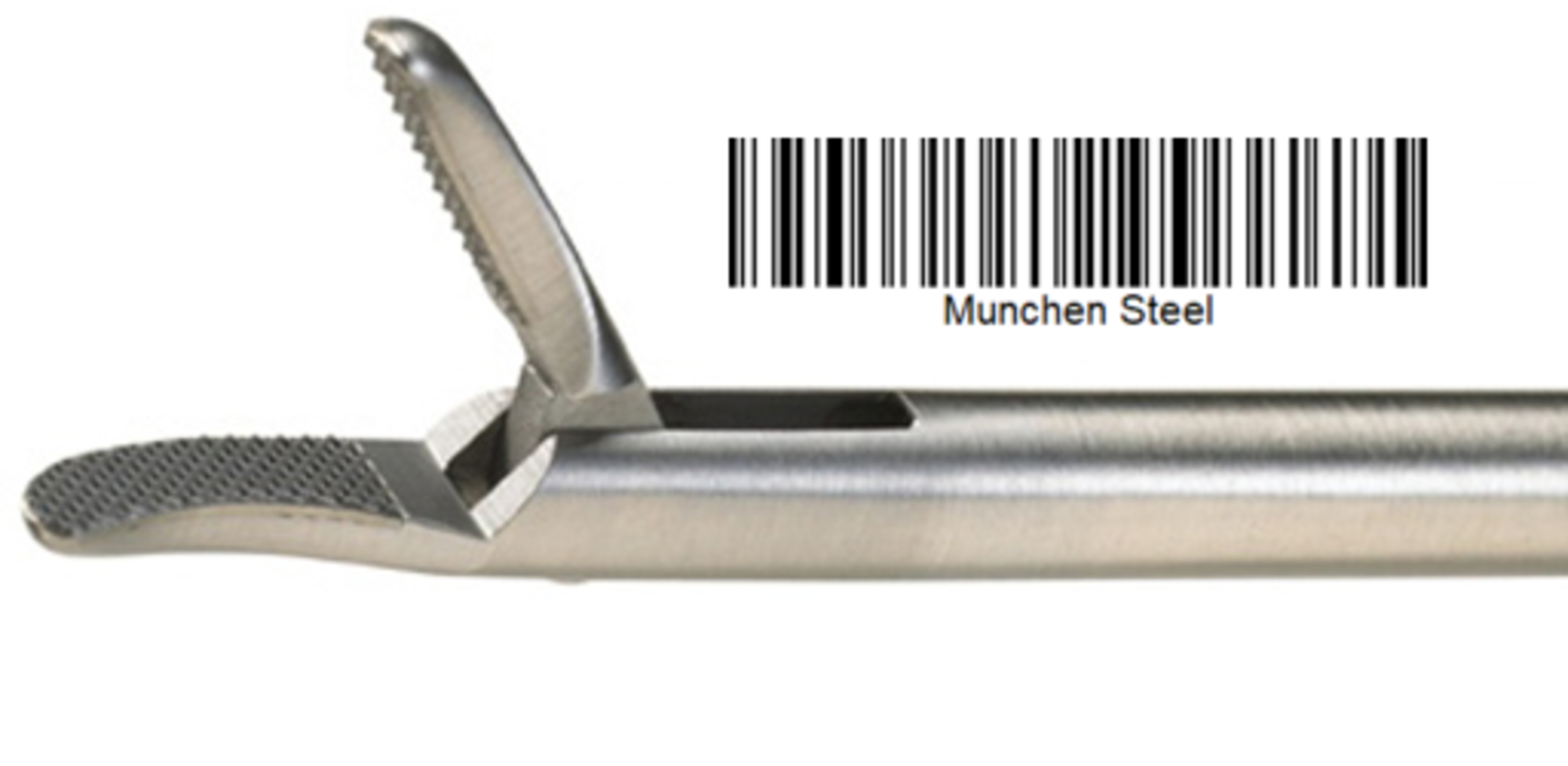 MÜNCHEN STEEL®LAPAROSCOPIC NEEDLE HOLDER (LEFT CURVED) PISTOL GRIP - Image 2
