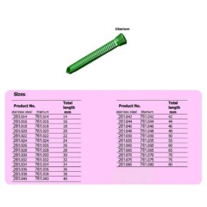LCP Locking Screw 5.0mm, Self-tapping in Titanium, (100 ITEMS PER LOT)