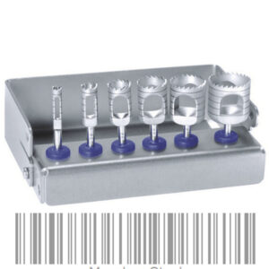 Short Trephines With FREE Bur Block Set OF 6, Made of Medical Grade Stainless Steel German