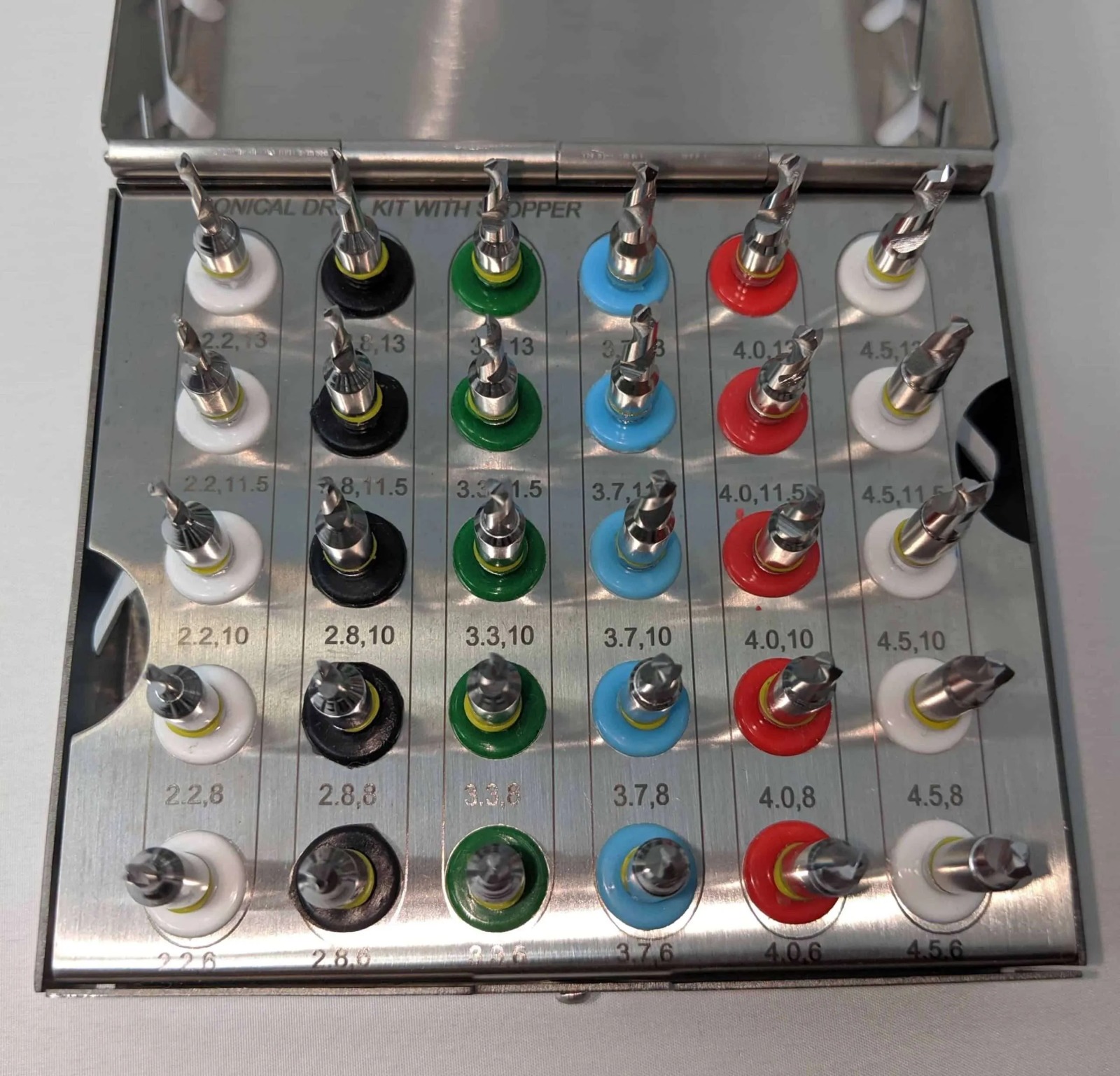 Dental Implant Conical Drill Kit, With Stopper 30Pieces Compatible With All Implant Systems. - Image 2