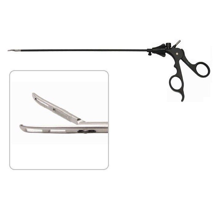 MÜNCHEN STEEL®LAPAROSCOPIC INTESTINAL GRASPING FORCEPS, SINGLE ACTION, REUSABLE
