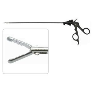 MÜNCHEN STEEL®LAPAROSCOPIC RETROGRADE TEETH GRASPING FORCEPS, REUSABLE