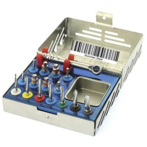 Dental Complete Surgical Drill Kit for use in Implantology. 15 Units
