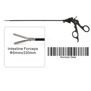 MÜNCHEN STEEL®LAPAROSCOPIC INTESTINAL GRASPING FORCEPS-L, REUSABLE