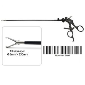 MÜNCHEN STEEL®LAPAROSCOPIC ALLIS FORCEPS REUSABLE RATCHETED