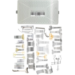 General Surgery Reusable Abdominal Surgery Equipment with Aluminum Case 144Units for Clinic & Hospital
