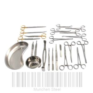 Gold Delivery Instrument Set, 23Units Like Gynecology Surgery for Clinic, Hospital