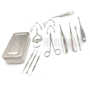 Rodent Rabbit Dental Complete Kit, (14 Units), With Storage Box Small Animal Kit in Stainless Steel German.