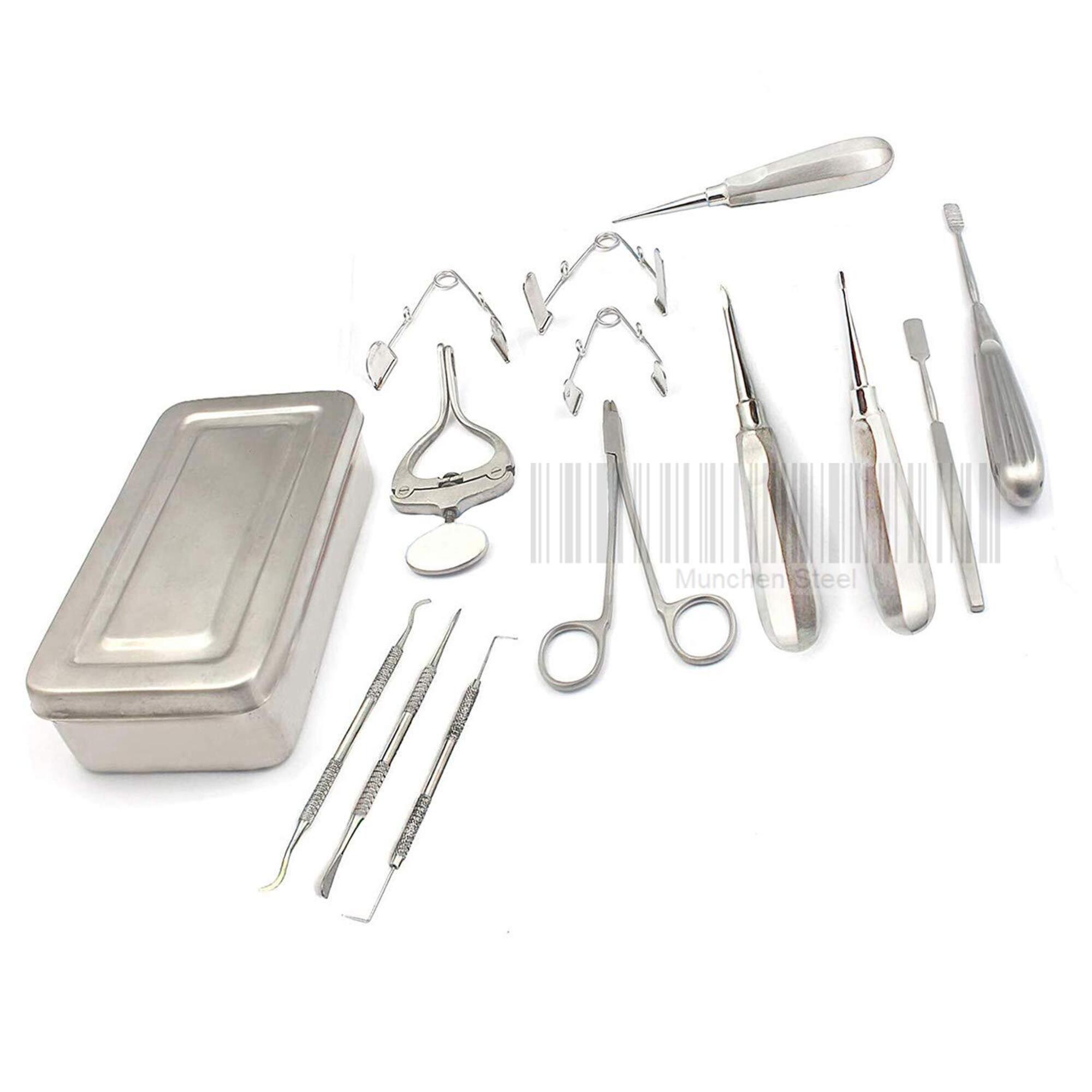 Rodent Rabbit Dental Complete Kit, (14 Units), With Storage Box Small Animal Kit in Stainless Steel German.