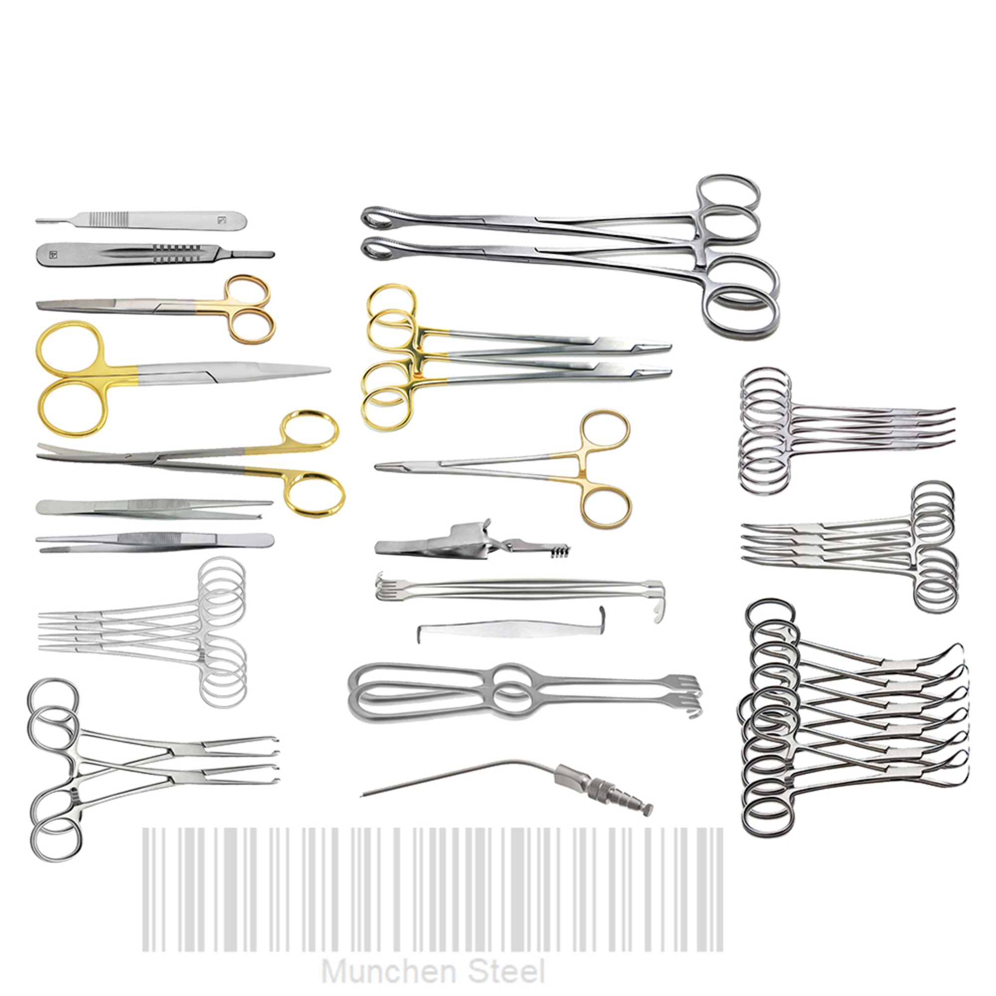 Set Small Surgical Instruments Kit, with Aluminum Case, 40Units for Clinic & Hospital - Image 2