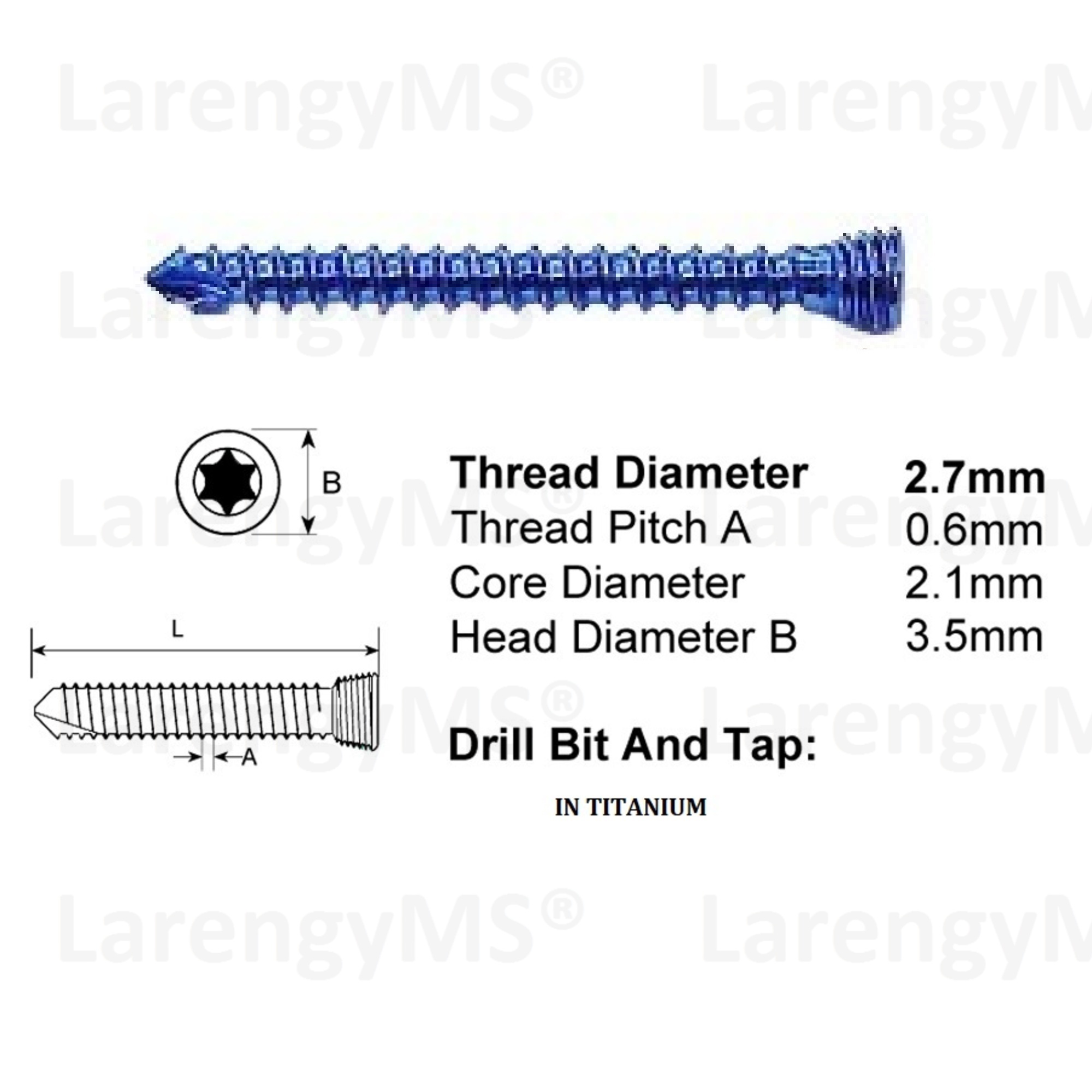 Tplo Bone locking Plate 2.0/2.4/2.7/3.5mm Veterinary Orthopedic Implants Set, 14 Units Plates & 100 Units Scrows in Titanium. - Image 7