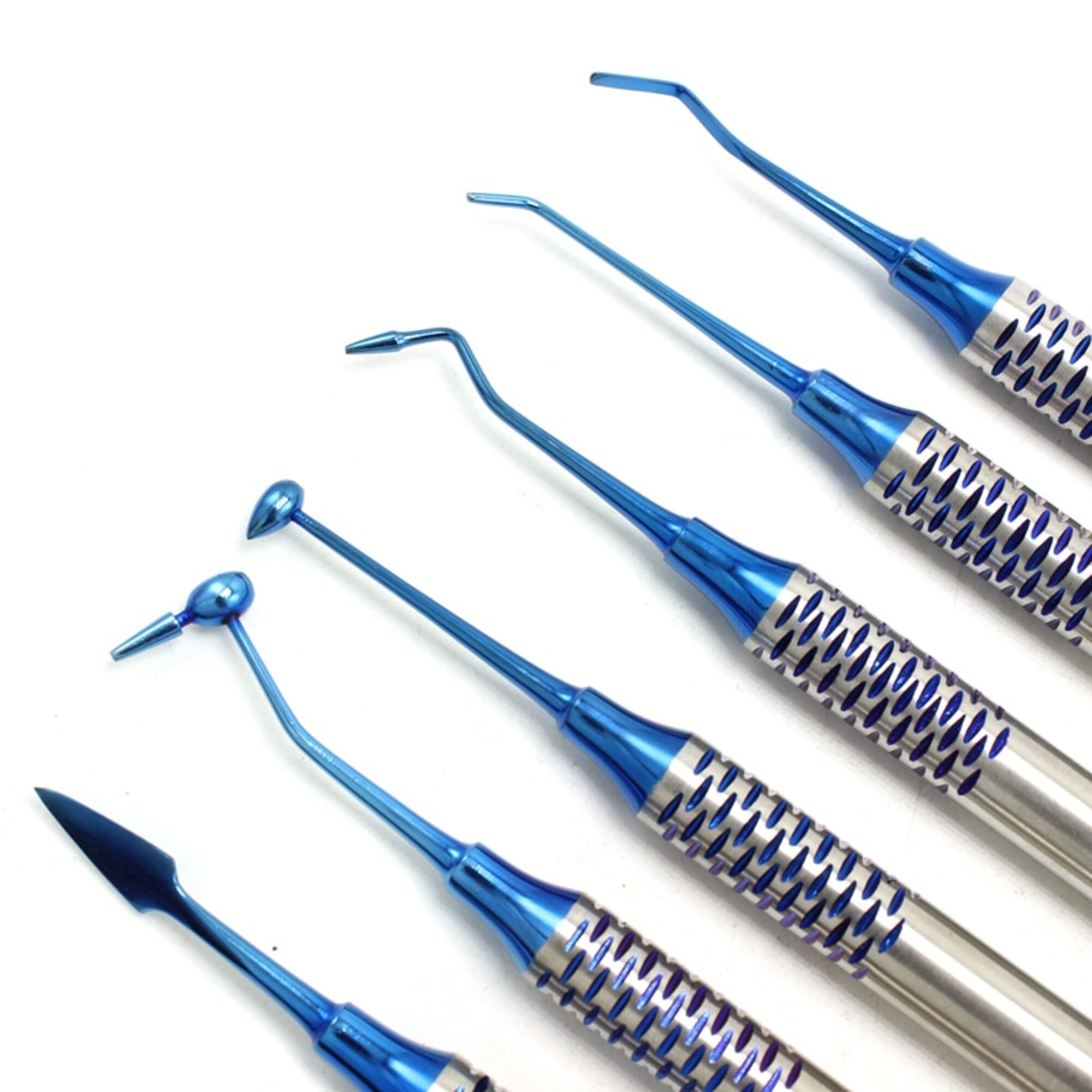 Dental Composite Resin Filling Spatula, (Blue Titanium Coating), 6 Units/ Per Set, (4 ITEMS PER LOT) - Image 3