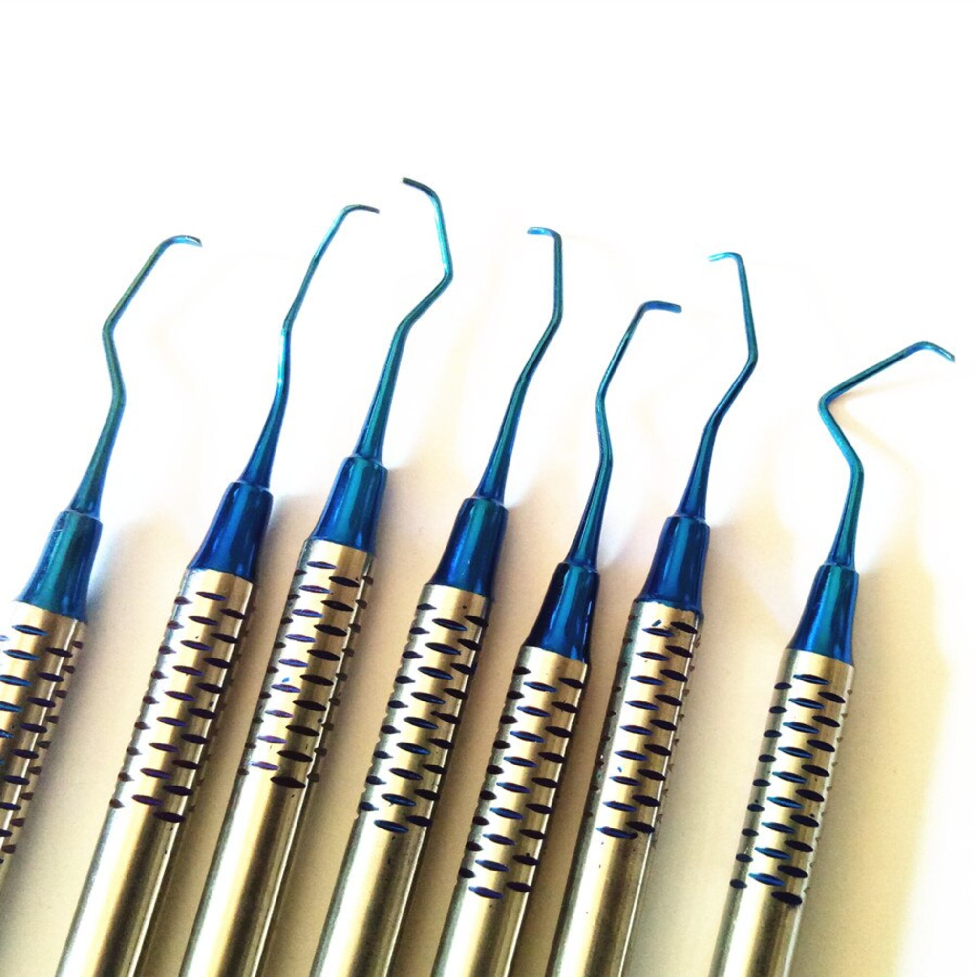 Dental Gracey Curettes, (Blue Titanium Coating), 7 Units/ Per Set (4 ITEMS PER LOT) - Image 3