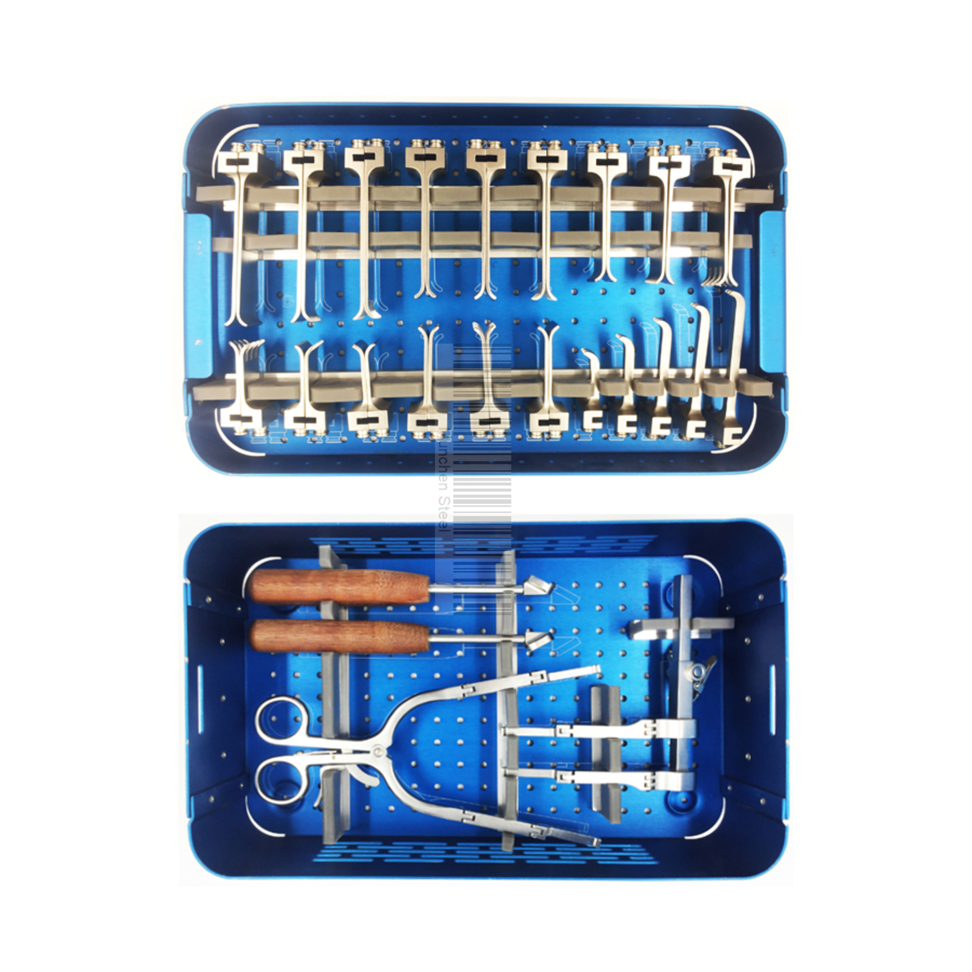 Cervical Distraction Instruments Set, Stainless Steel German, 24 Units+1 Unit Box