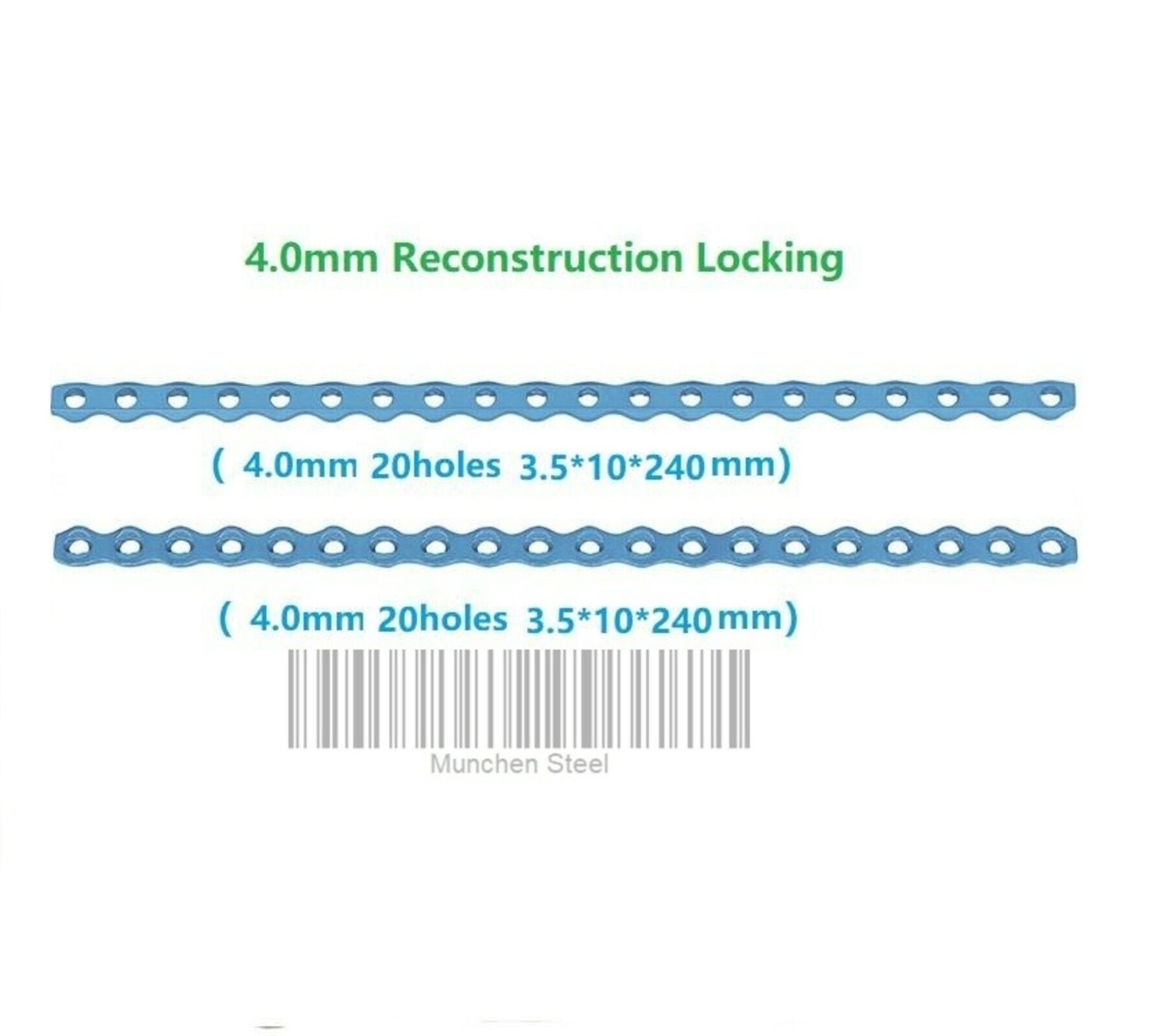 4-0mm-Reconstruction-Locking-Plates-10-Unit-20-Holes-200-Unit-Screws-in-Set-(210-Items-per-Lot)