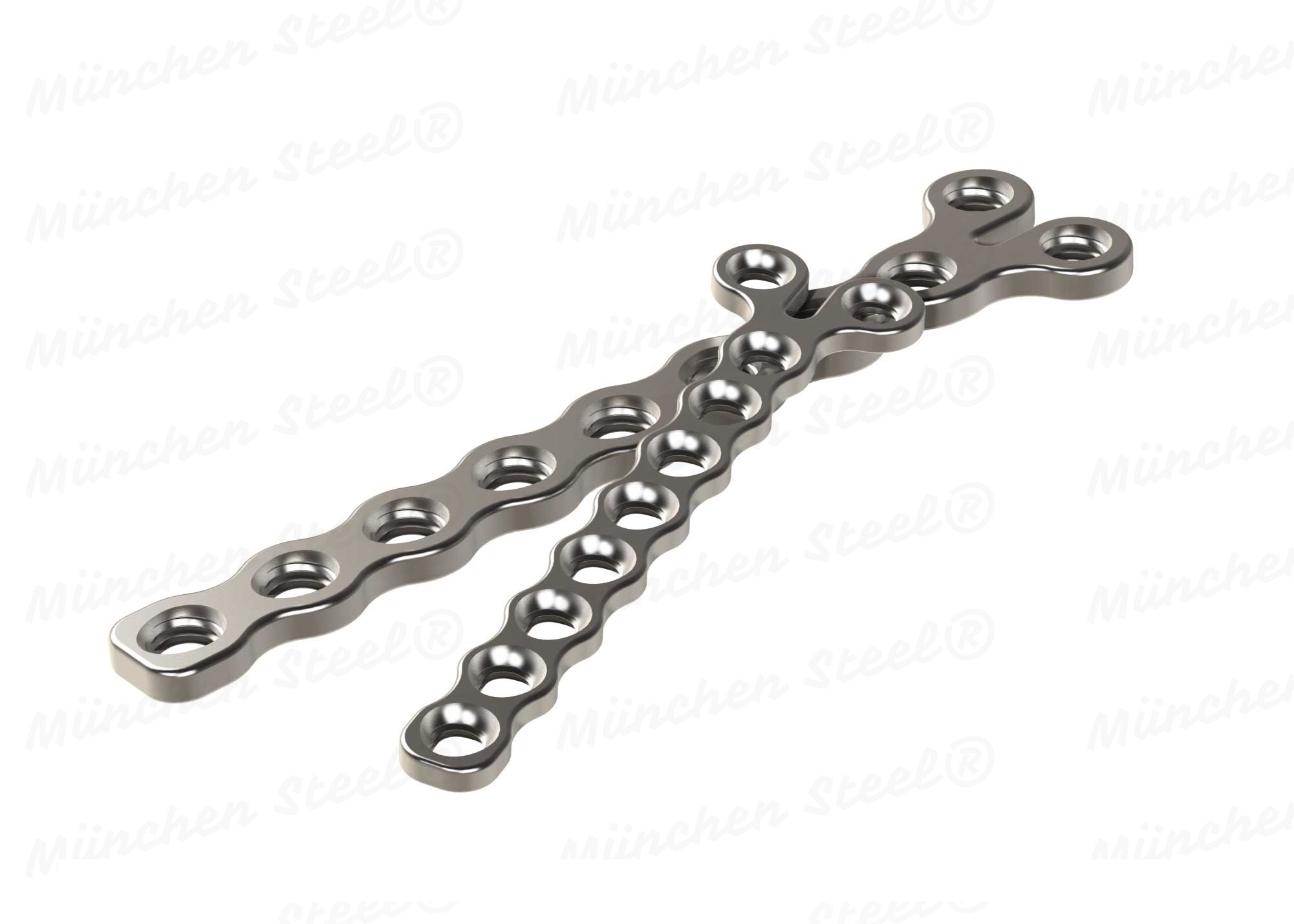 Condylar-Locking-Plates-SYSTEM-2.0mm-10-Units-10-Holes-Thickness-1.5mm-Length-47-and-in-Set-100-Units-Screws-IN-TITANIUM-(110-items-per-lot).
