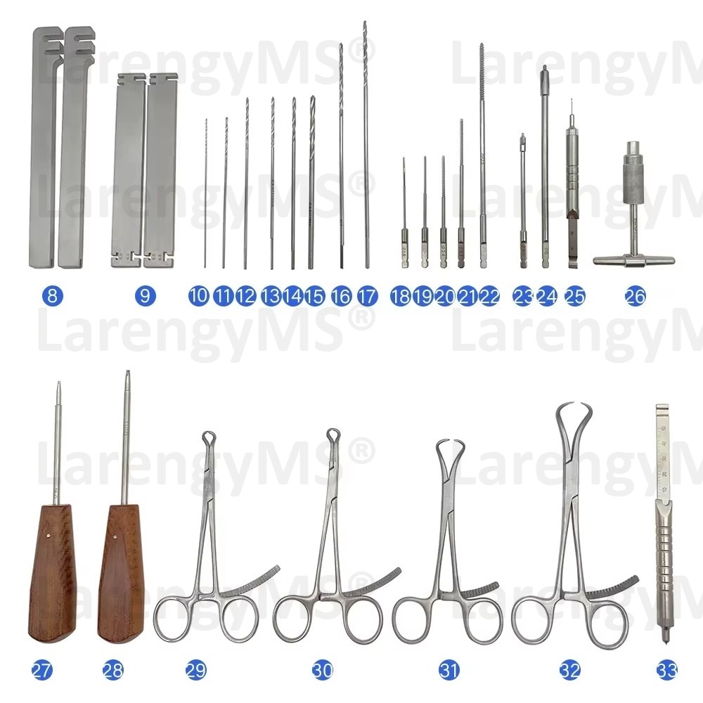 LCP-DCP 1.5/2.0/2.4/2.7/3.5mm Mini Small Bone Plate Veterinary Orthopedic Instrument System Set. DCP compression LCP locking Plate Pet Surgical Set (63pices) in Stainless Steel German. - Image 6