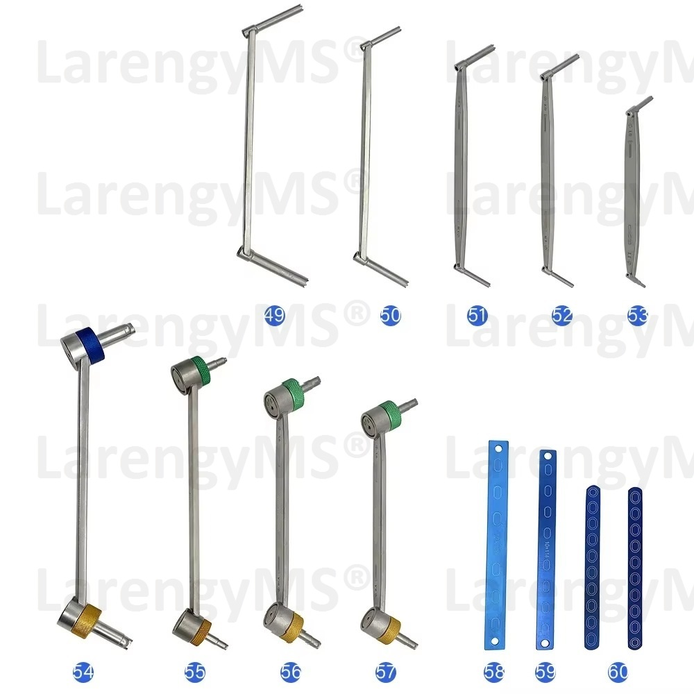 LCP-DCP 1.5/2.0/2.4/2.7/3.5mm Mini Small Bone Plate Veterinary Orthopedic Instrument System Set. DCP compression LCP locking Plate Pet Surgical Set (63pices) in Stainless Steel German. - Image 8