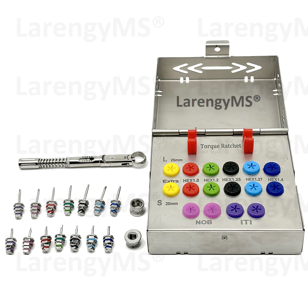 Universal torque kit 16pcs for dental implants screwdriver wrench prosthetic in Stainless Steel German. - Image 3